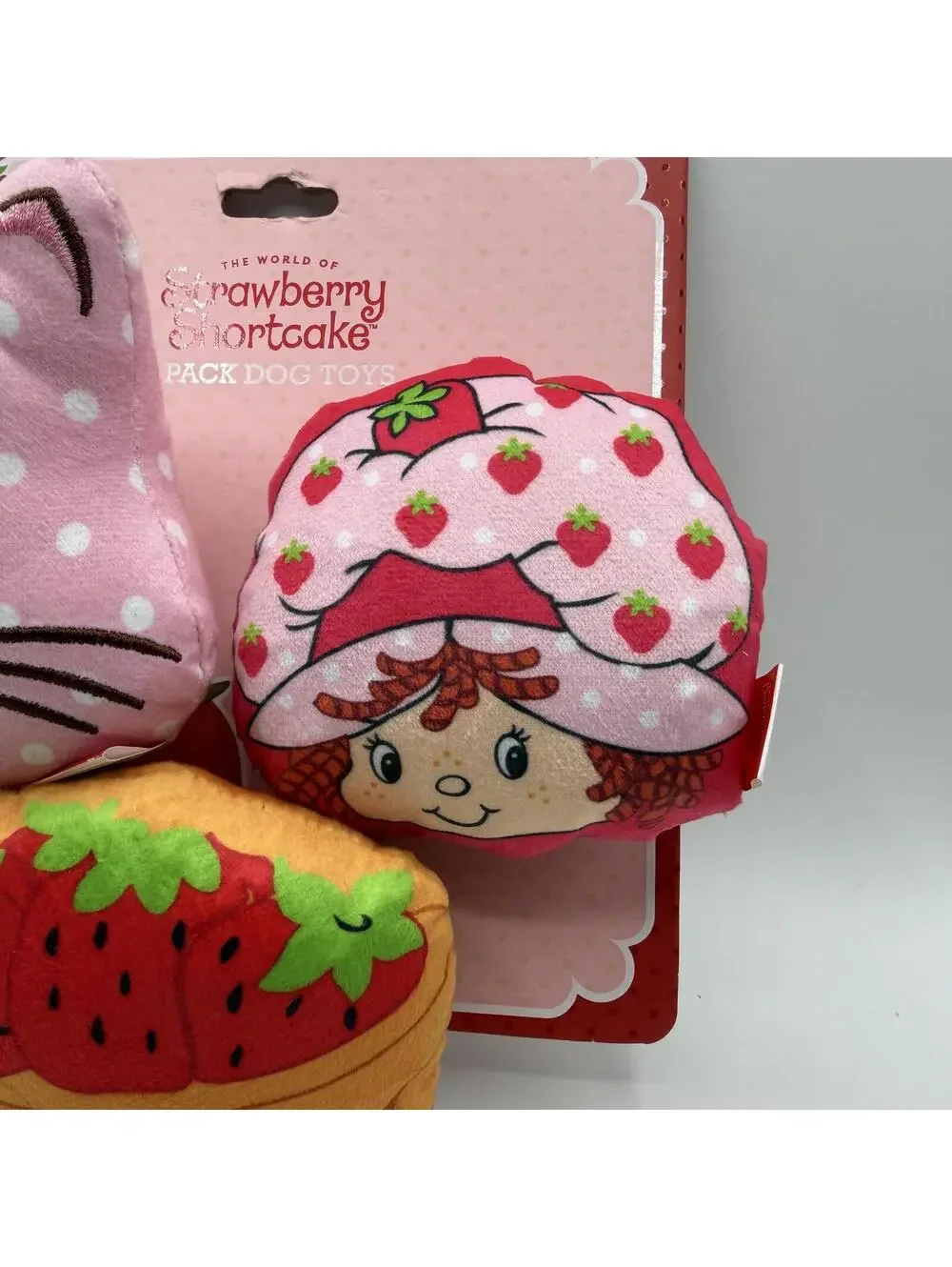 Strawberry Shortcake 3 Pack Dog Toys Stuffed With Squeaker New With Tags